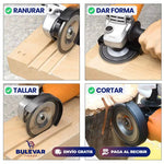 POWERCUT™ - DISCO CON CADENA CORTADOR DE MADERA PARA AMOLADORA + ENVÍO GRATIS📦