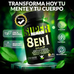 8 en 1 Ultra - Cápsulas de Shilajit Ashwagandha Rhodiola Rosea Panax y Ginseng (120 Cápsulas) SuperHuman™ PG