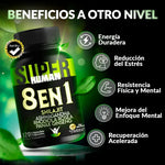 8 en 1 Ultra - Cápsulas de Shilajit Ashwagandha Rhodiola Rosea Panax y Ginseng (120 Cápsulas) SuperHuman™ PG